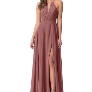 Azazie Bridesmaid dress: long/ dusty rose/ size:16